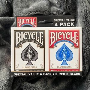 Bicycle Playing Cards Special Value 4 Pack Exclusive w Black Decks